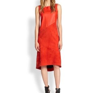 Rag&Bone Gracie Leather Red Dress Size 6